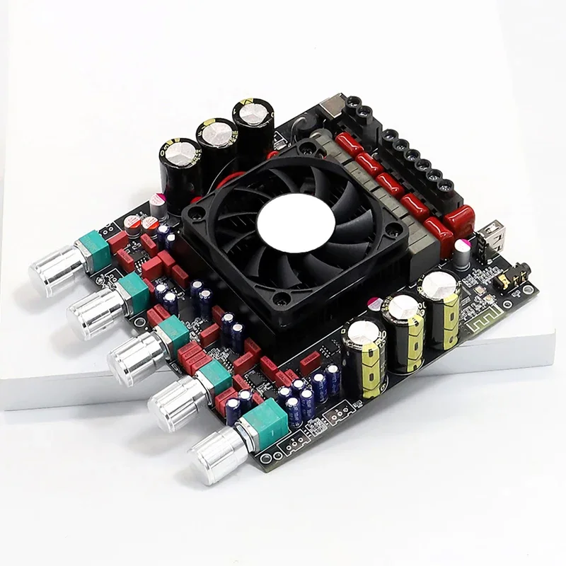 AS21HPA High-Power Bluetooth 5.2 Audio Power Digital Amplifier TPA3255 Chip 300W*2+600W 2.1 Channel 3D Surround Sound Subwoofer