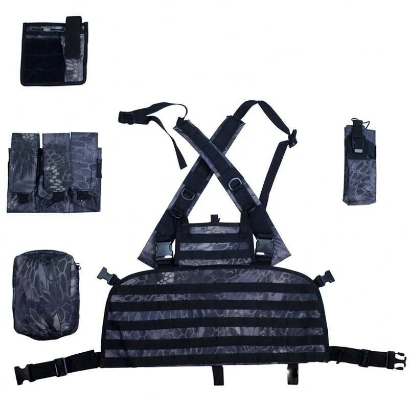 USMC Tactical Combat Molle TMC RRV Chest Rig  Colete Tatico Paintball Harness Airsoft Vest W Canteen Rifle Mag Pouch Multicam