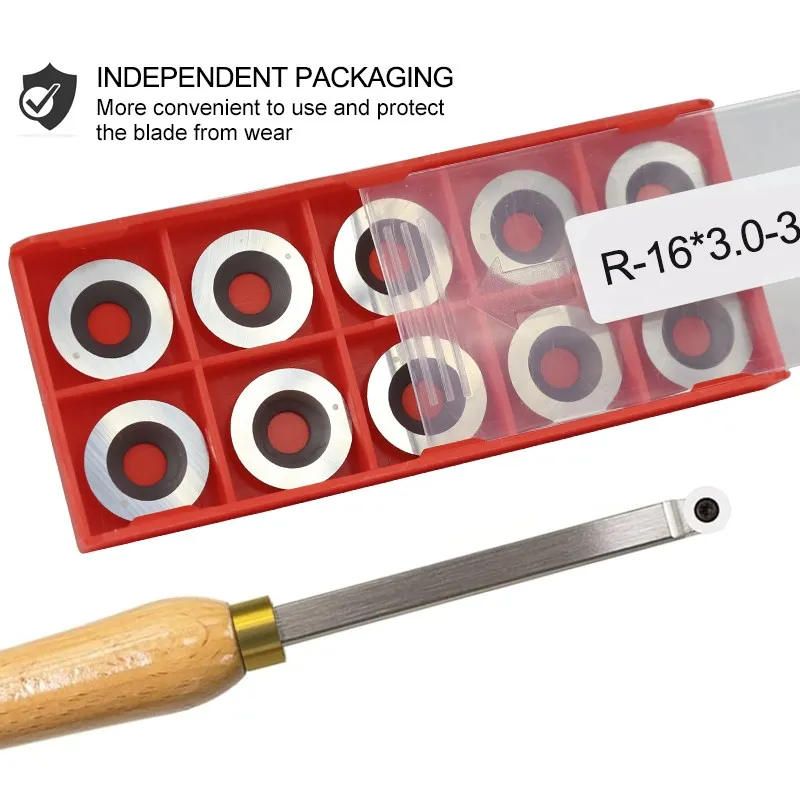 Imagem -03 - Cortador de Inserção de Carboneto Redondo 16 mm 16x330 Graus r8 para Torneamento de Torno de Madeira Ferramentas de Acabamento Hollower ou Plaina de Carpintaria