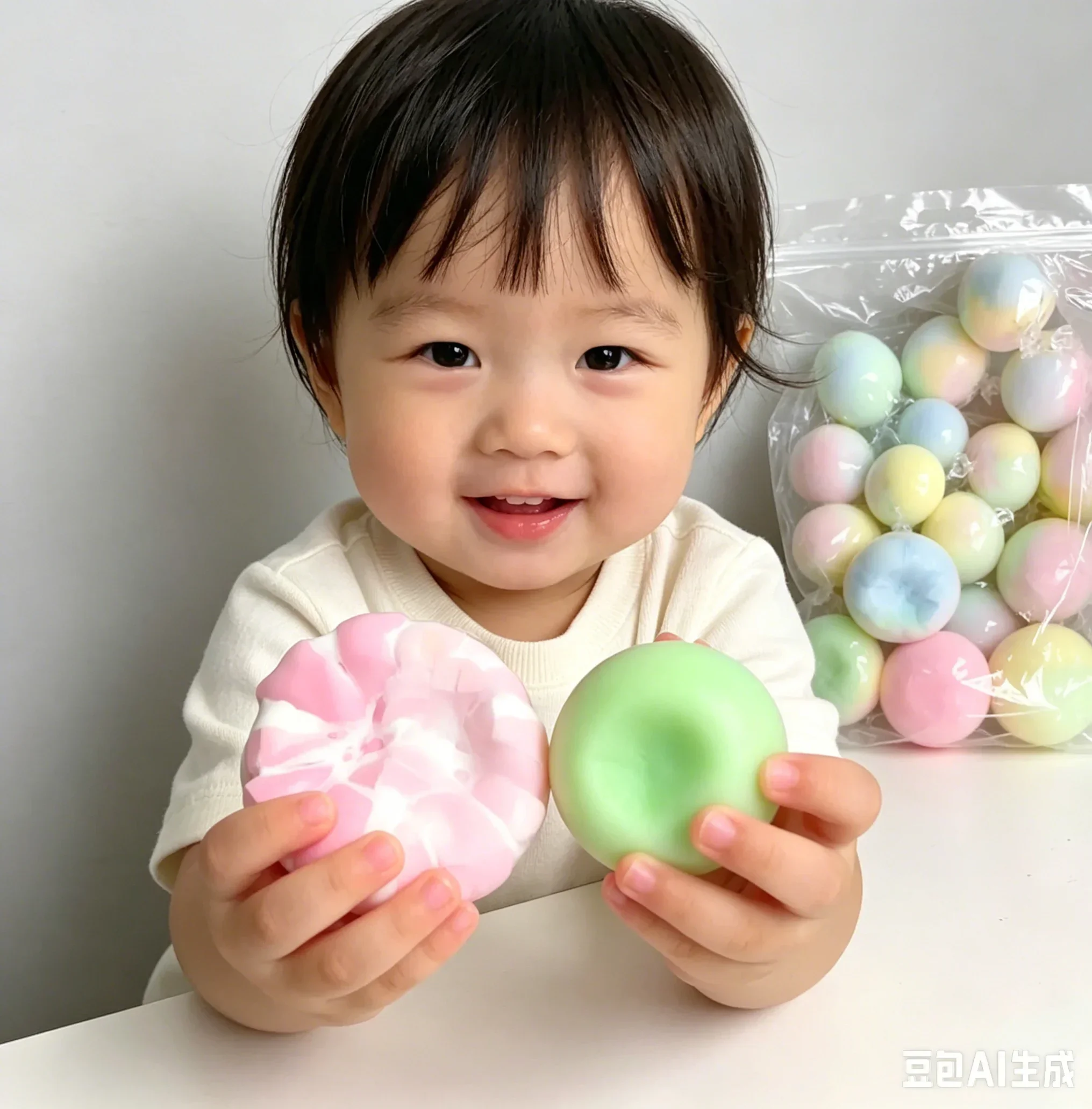 Cute Green Grape Shaped Crispy Skin Squeeze Ball Crunchy Noise Sound Sensory Toy Pop Liquid Filling Portable Handheld Stress Release Toy For Party Presents
