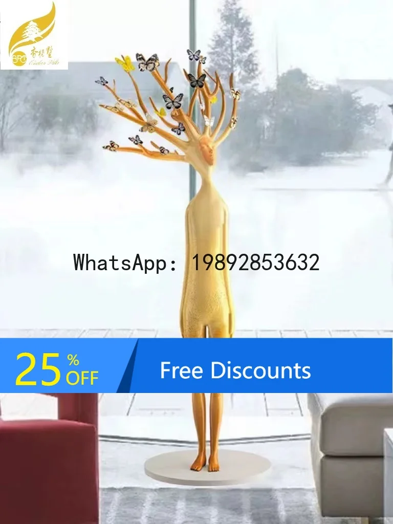 

ZK Cartoon Creative Fiberglass Butterfly Sculpture Floor Ornament Decorative Artwork