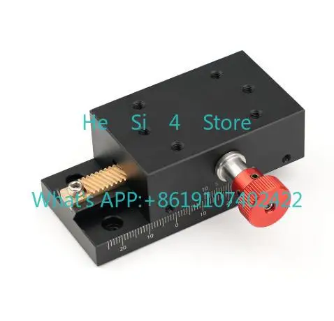 Manual X-axis Displacement Platform Precision Fine-Tuning 40 Stroke Slider Gear Rack And Rack Small Dovetail Slot Slide Platform