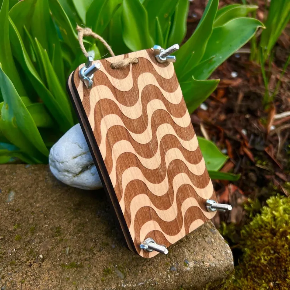 Wooden Pocket Flower Press DIY Portable Specimen Embossing Device Bag Pendant Keychain Plant Specimen Press Making Dried Flower