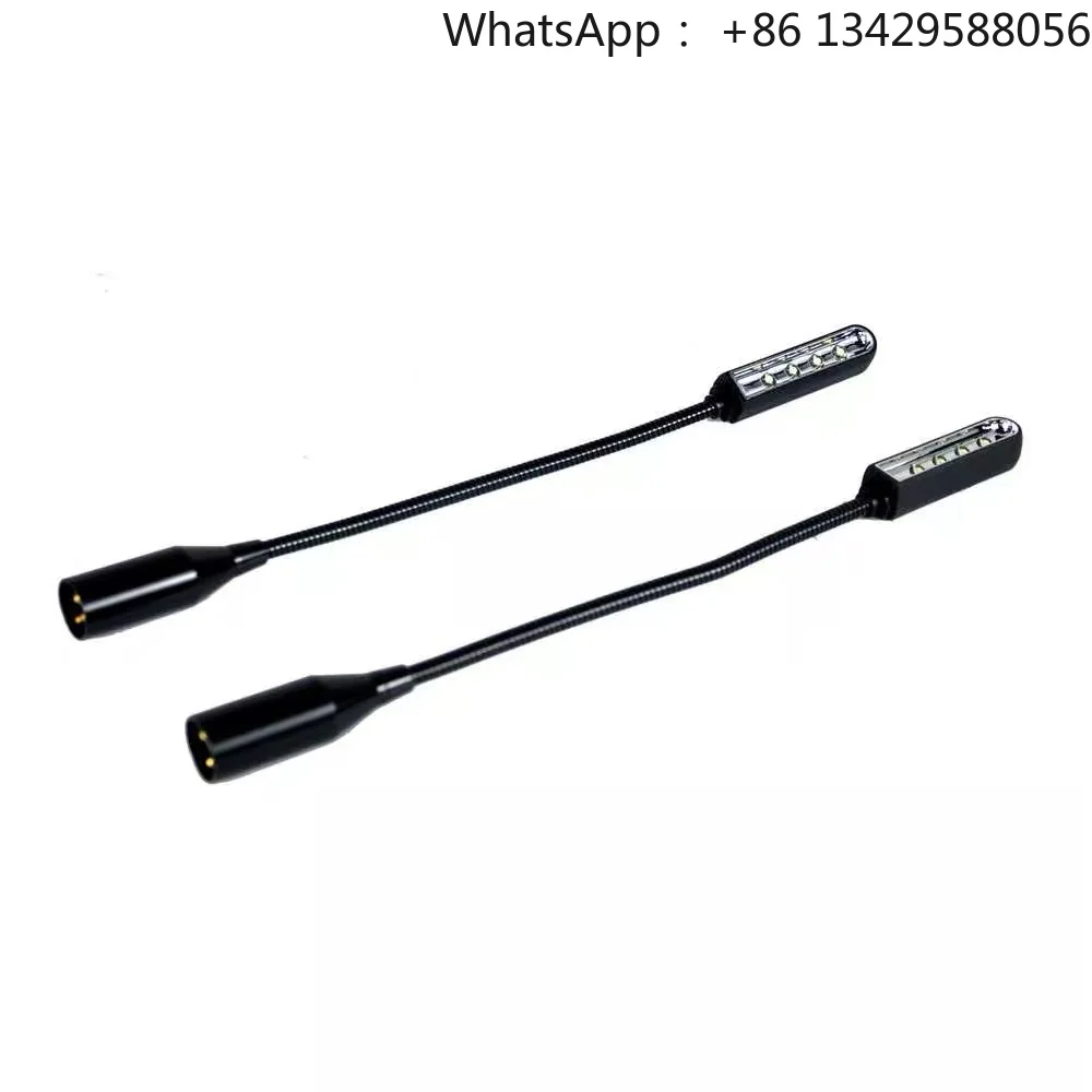 1U 19'' Cabinet LED Gooseneck Lamp 360° Adjustable for Stage Audio Amplifier Equipment