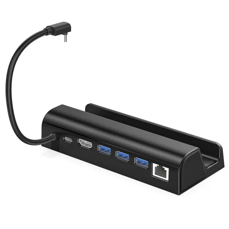 6 in 1 Docking Station USB HUB for Steam Deck Dock HD 4K 60Hz Gigabit Ethernet 3 USB3.0 USB