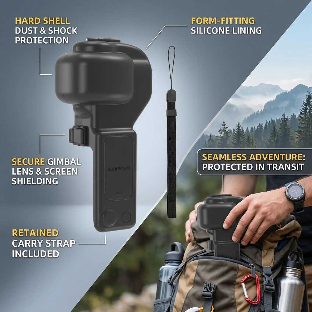 Hard Shell Case for DJI Osmo Pocket 4P Accessories Gimbal Lens Cover Protective Case Anti-scratch Handheld Gimbal Guard