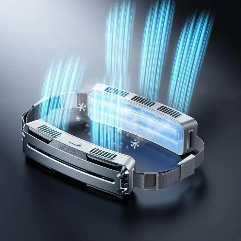 J6PE محمولة حزام الجليد مروحة القابلة لإعادة الشحن 5000 مللي أمبير في الهواء الطلق لاستخدام الصيد في المخيم في الهواء الطلق