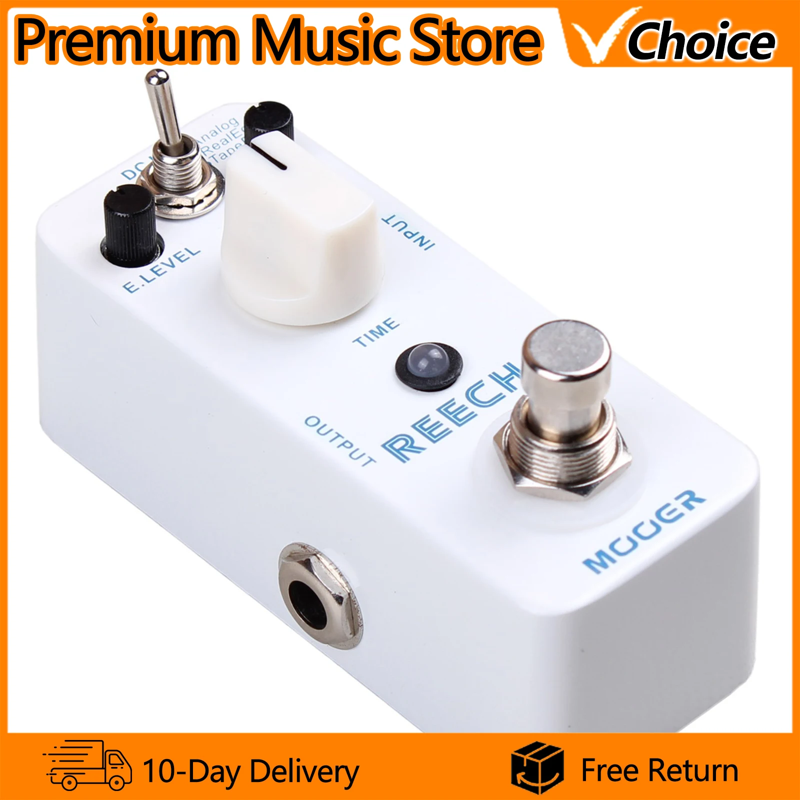 MOOER Reecho Pedal de efecto de guitarra retardo Digital 3 modos de retardo cinta de eco Real analógica Echo para guitarra eléctrica bajo True Bypass