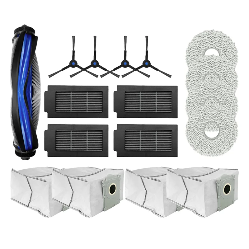 BAAM-For ECOVACS DEBOT T50 PRO OMNI استبدال أجزاء الملحقات الرئيسية الجانب فرشاة فلتر Hepa ممسحة القماش كيس لجميع الغبار