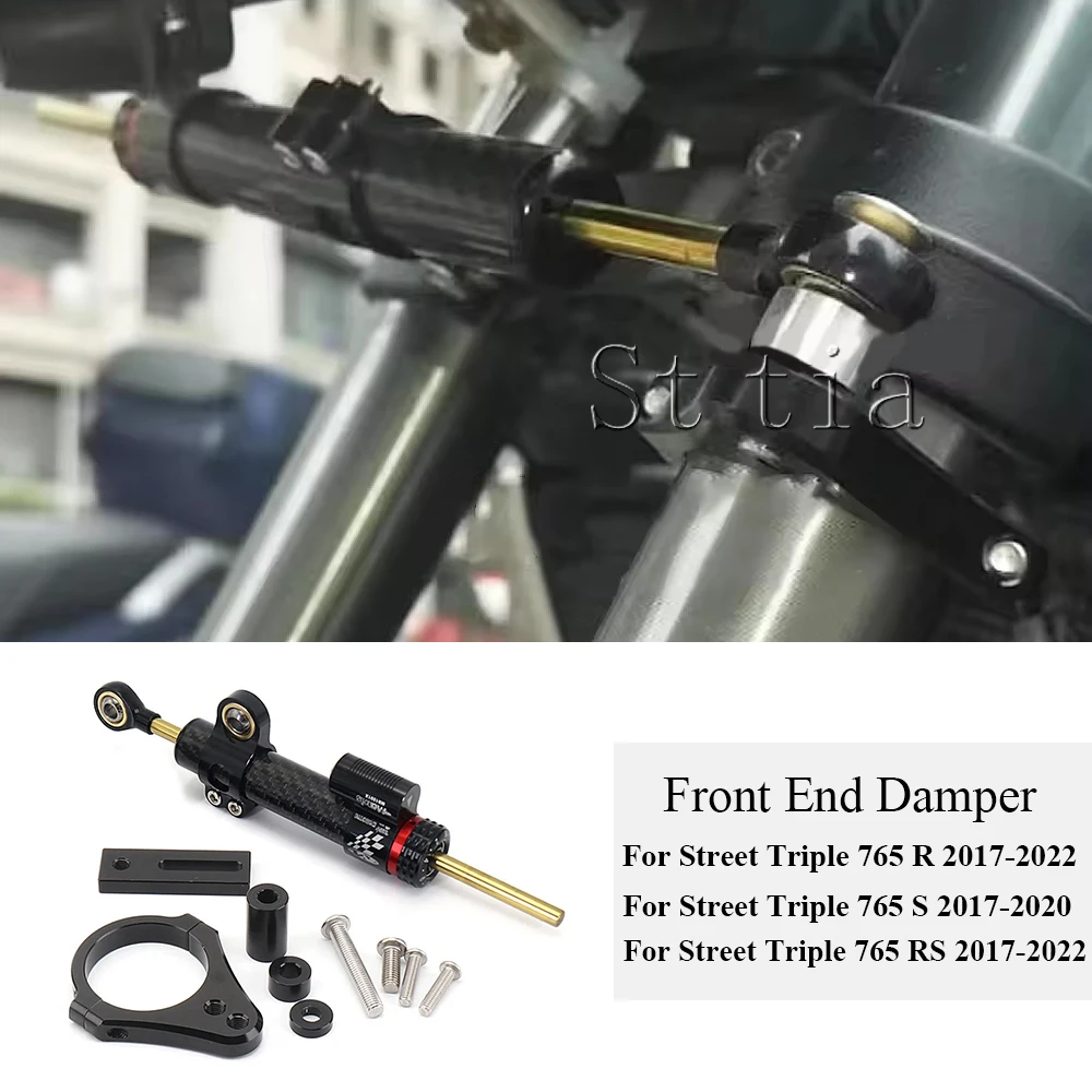 

For Street Triple 765RS 765 RS STREET TRIPLE 765S 765R 765 S R New Damper Shock Absorber Stabilizer Steering Dampers Bracket