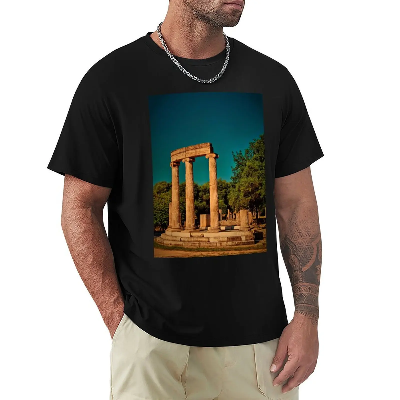 

Greece. Ancient Olympia. Ruins of Philippeion. T-Shirt tees custom t-shirts t shirts for men cotton
