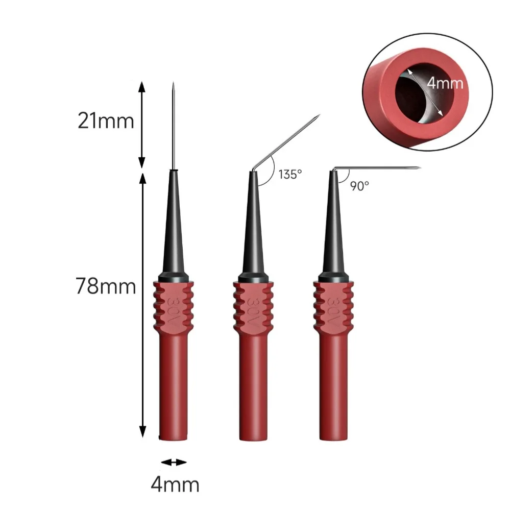 CKT010 Triangular Back-Piercing Probe Stainless Steel 99 x 4 mm for Reliable For Non-Destructive Wire Inspection
