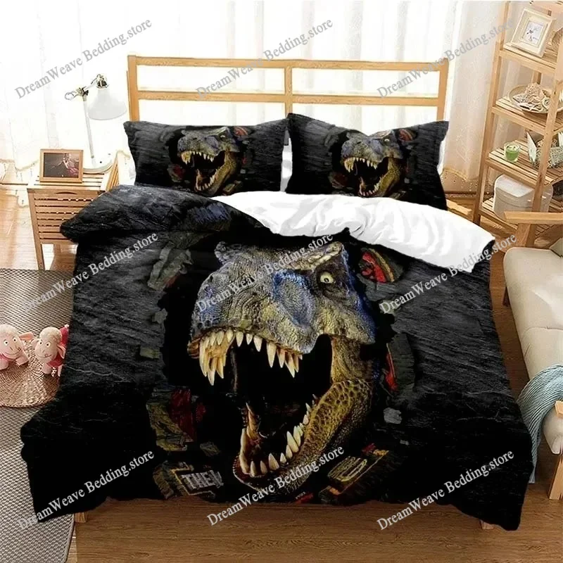 

Jurassic Park Bedding Set Cartoon Kids Duvet Cover Set Pillowcase Queen King Double Bed Home Dropshipping King Size 3D Print