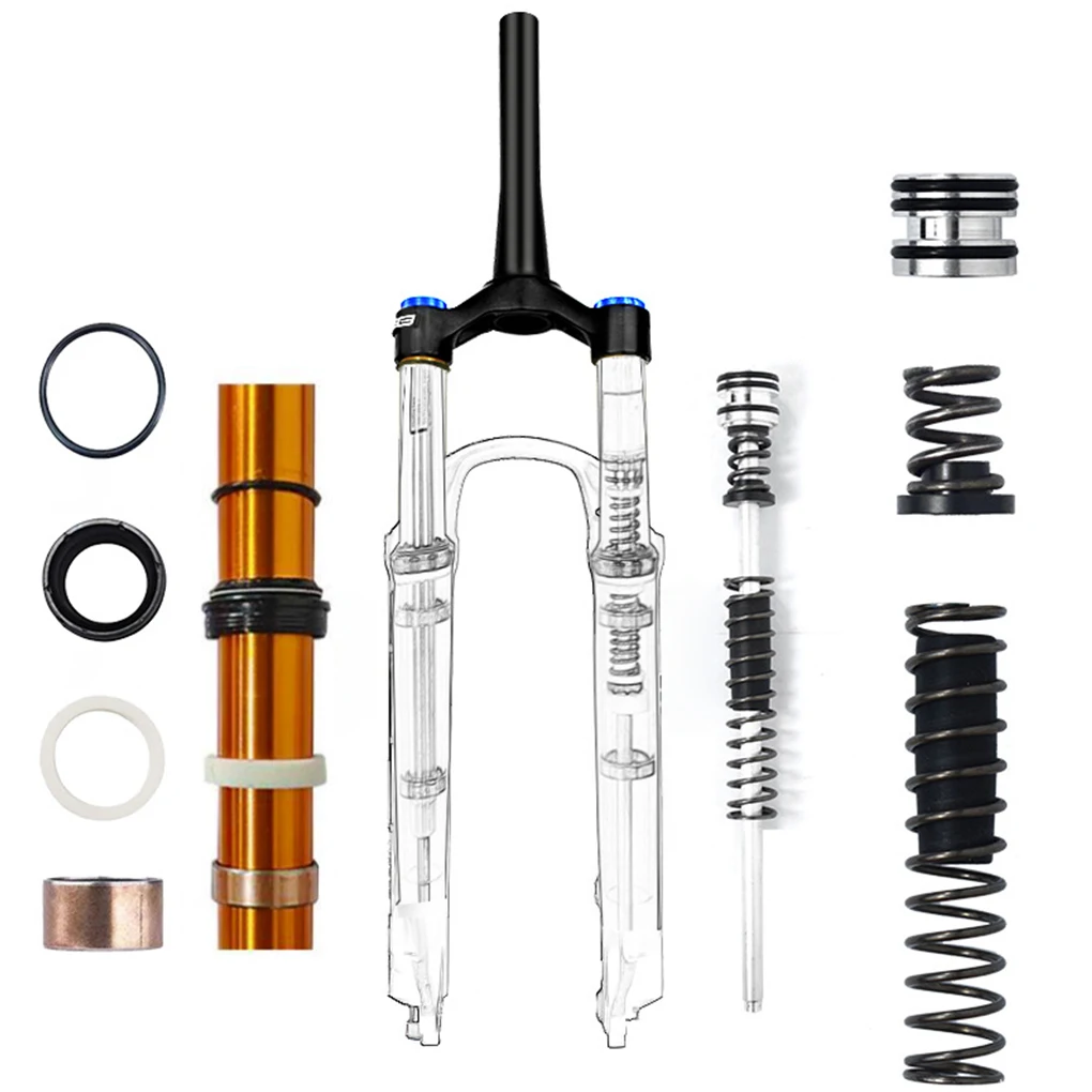 MTB Bicycle Suspension Forks Magnesium Alloy Air fork 26/27.5/29 Inch Shoulder/Wire Control Straight/Conical Tube Lock Fork