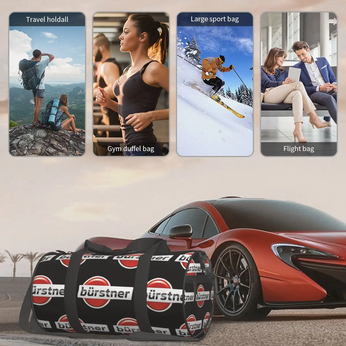 

Burstner Caravan Large Duffle Gym Bag Multi-Functional Duffle Travel Bags Handbags Fitness bag