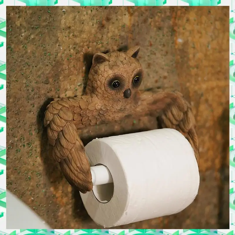 

FIZP Novelty Owl Toilet Paper Holder Toilet Tissue Holder For Restroom Household