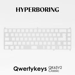 Qwertykeys-アルミニウム製クラシックキーボードプレート、pc、pp、pom、fr4、qk65v2