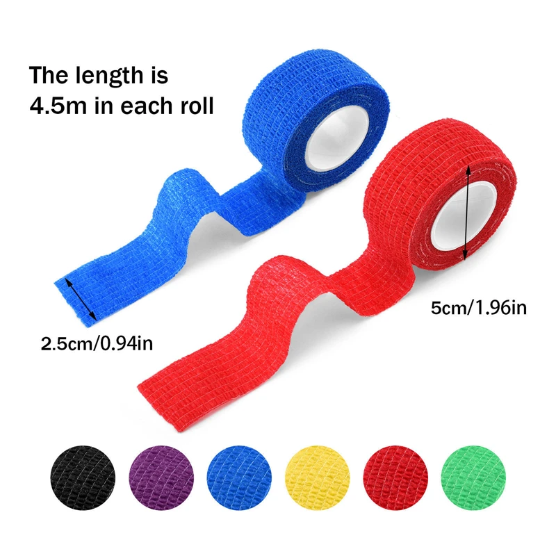 4.5m Colorful Sport Self Adhesive Elastic Bandage Wrap Tape Elastoplast For Knee Support Pads Finger Ankle Palm Shoulder