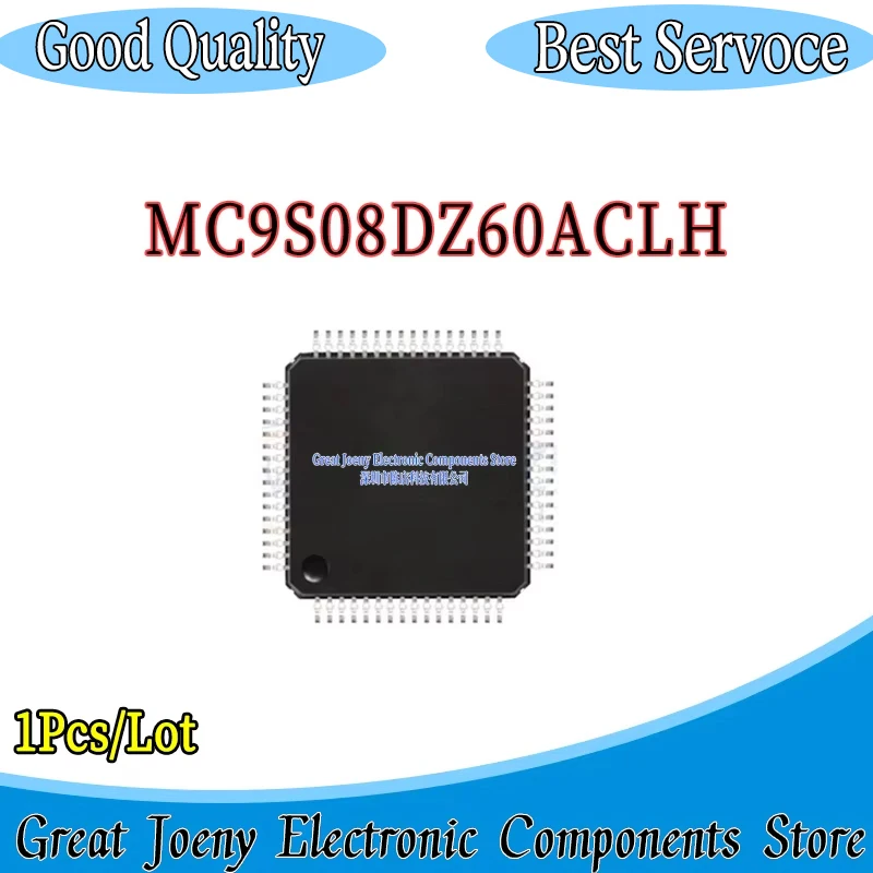 100% New Original MC9S08DZ60 MC9S08DZ60ACLH IC MCU Chipset Bulk Best Price LQFP-64 Plastic Casing