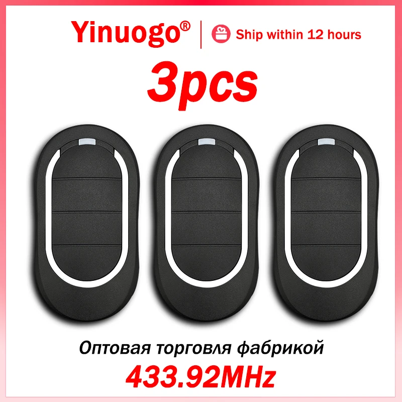 3PCS For Garage Alutech AT-4N Remote Control 433.92MHz Dynamic Code Alutech AT4N Gate Remote Control 4 Buttons Barrier Control