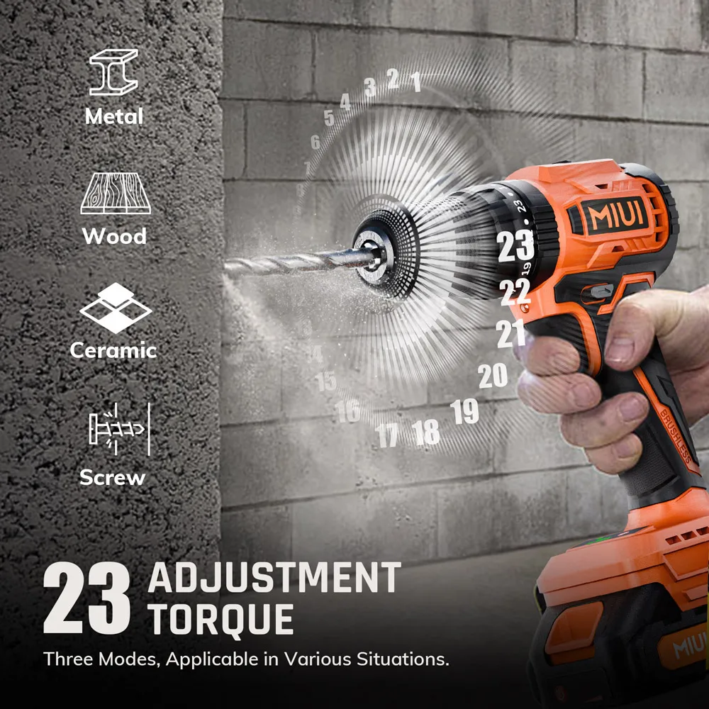 مثقاب كهربائي لاسلكي بدون فرش شنيور يعمل بالبطارية 21 فولت مثقاب يدوي لاسلكي صغير قابل لإعادة الشحن بطارية ليثيوم أيون أدوات كهربائية 13 مللي متر