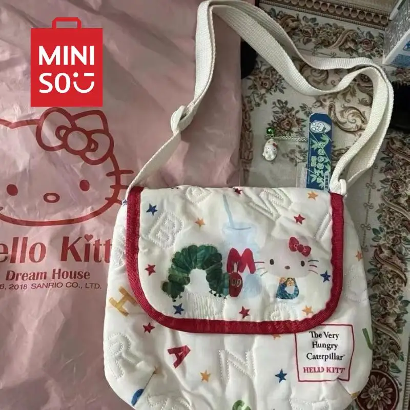 

Women'S Bag Sanrio Hello Kitty Cute Y2k Kawaii Anime Embroidery Versatile Cartoon Tote Shoulder Armpit Girl Female Makeup Bag
