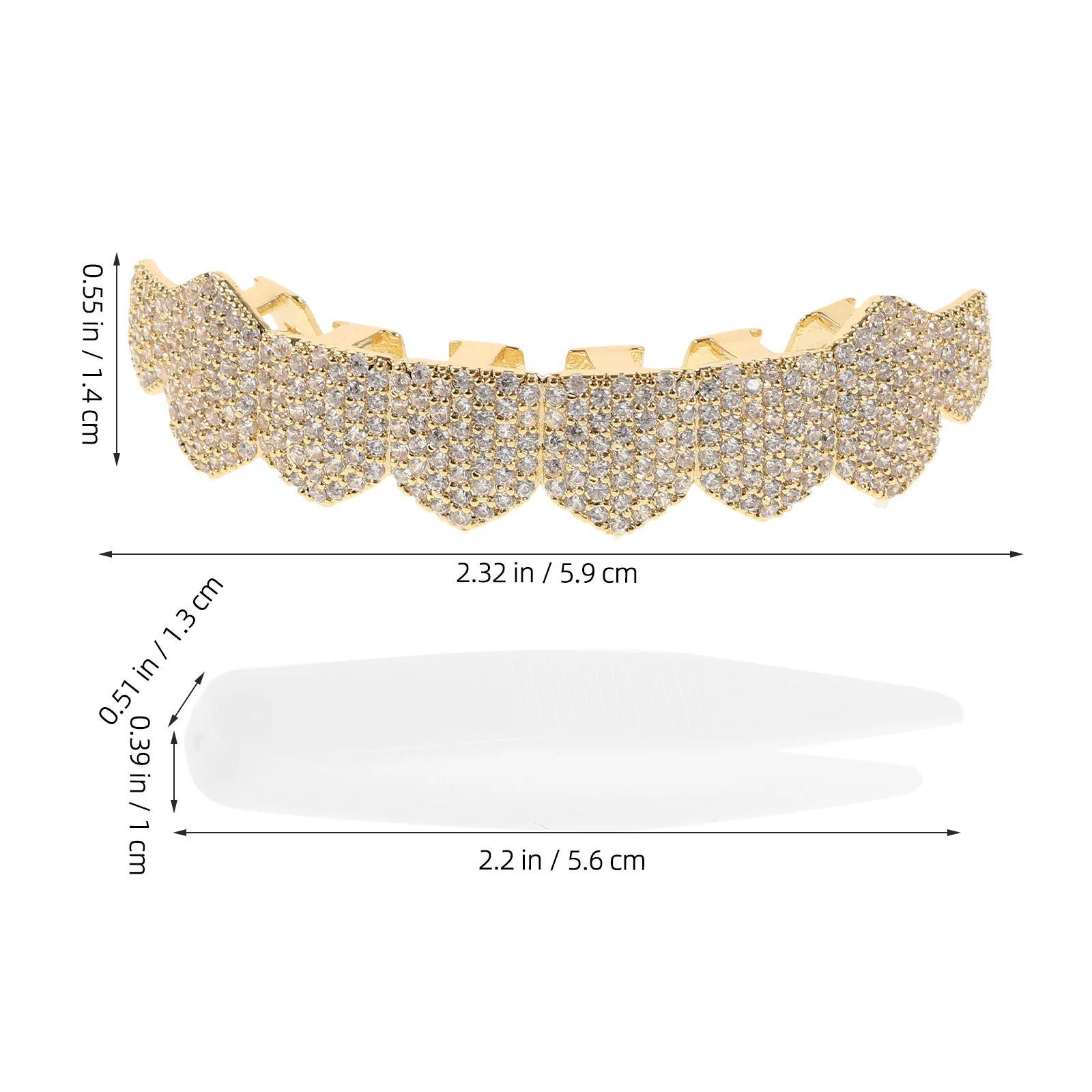 

Hip Hop Teeth Grill Gold Teeth Braces Decorative Jewelry Rapper Costume for Men Women Cosplay Braces