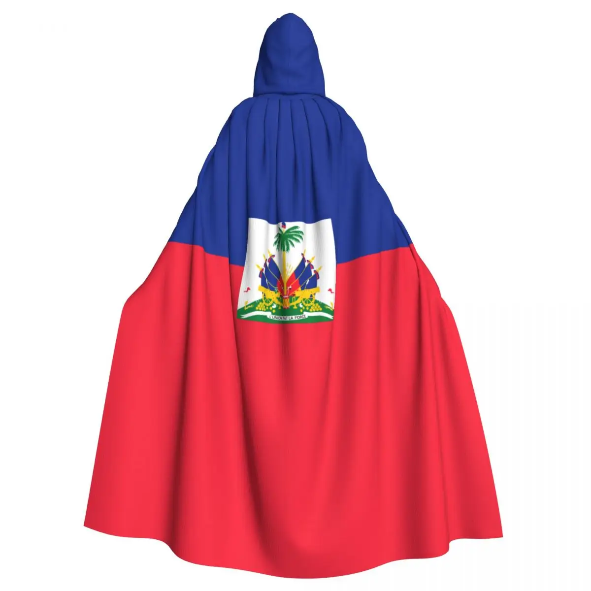 Hooded Cloak Unisex Cloak with Hood Haiti Flag Cloak Vampire Witch Cape Cosplay