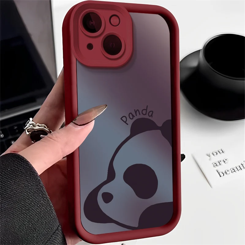 Sky ladder painted colorful panda phone case For iPhone 11 12 13 14 15 pro max