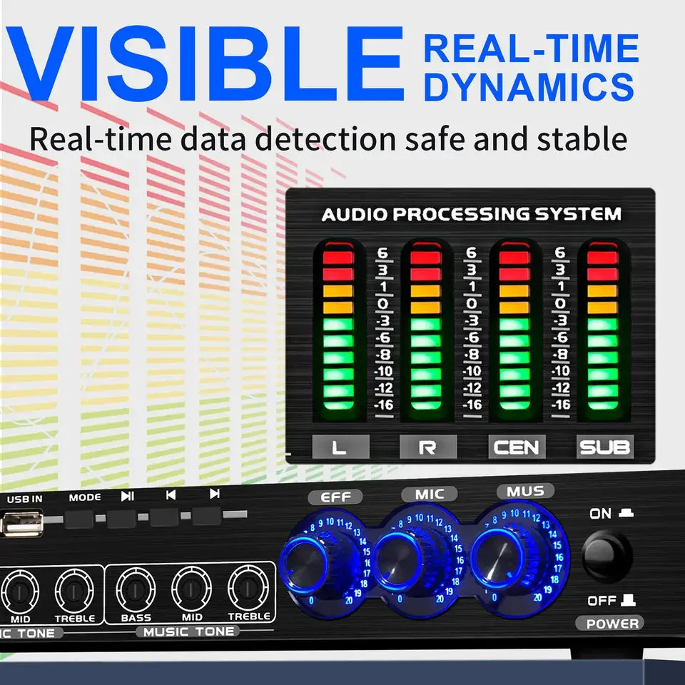 FBX-8 المهنية عرض المؤثرات الرقمية التعادل نظام الكاريوكي المرحلة الصوت المؤثر معالج الصوت #3