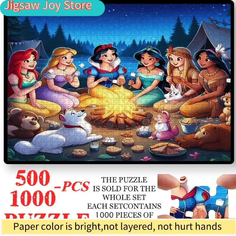 

Hot-Selling Puzzle Jigsawpuzzle (DIY) Princesses' Bonfire Party - Paper Puzzle Christmas Halloween Thanksgiving Birthday Gift