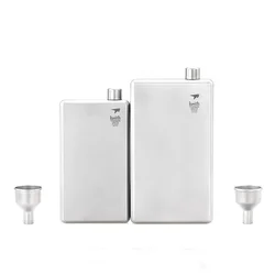 Portable Titanium Hip Flask Flagon Whiskey Wine Pot Bottle Funnel Camping Travel Picnic Classic Drinkware 120ml 150ml 200ml