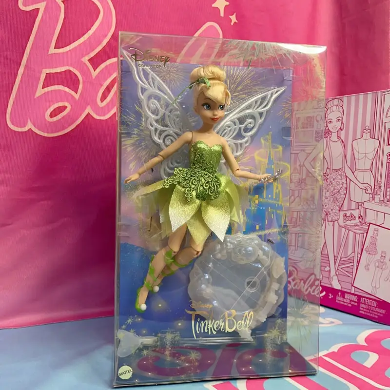 Mattel Disney Toys, Tinker Bell Collector Doll with Wings to Celebrate Mattel Disney 100 Years of Wonder, HLX67