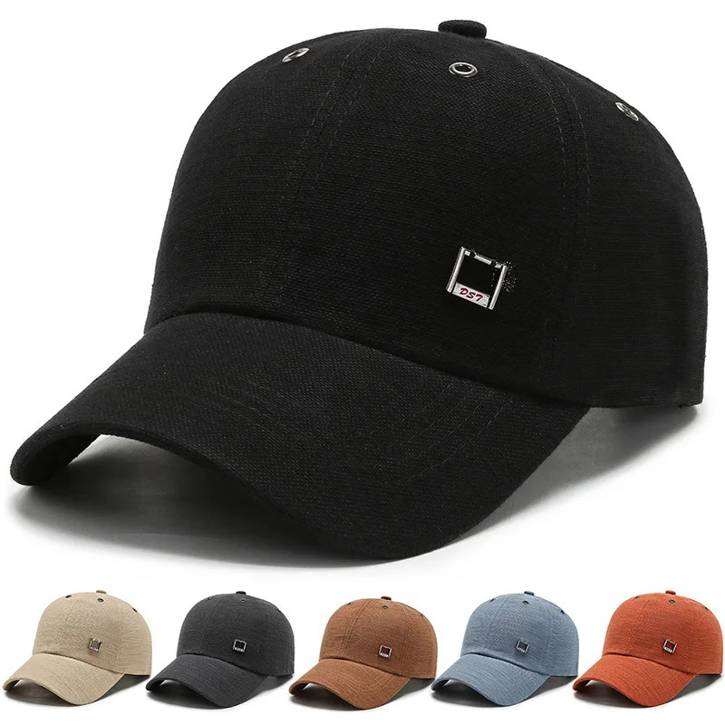 

New Spring And Autumn Veratile Outdoor Cotton Linen Dad Hat Korean Style Trendy Sun Hat Women Baeball Cap