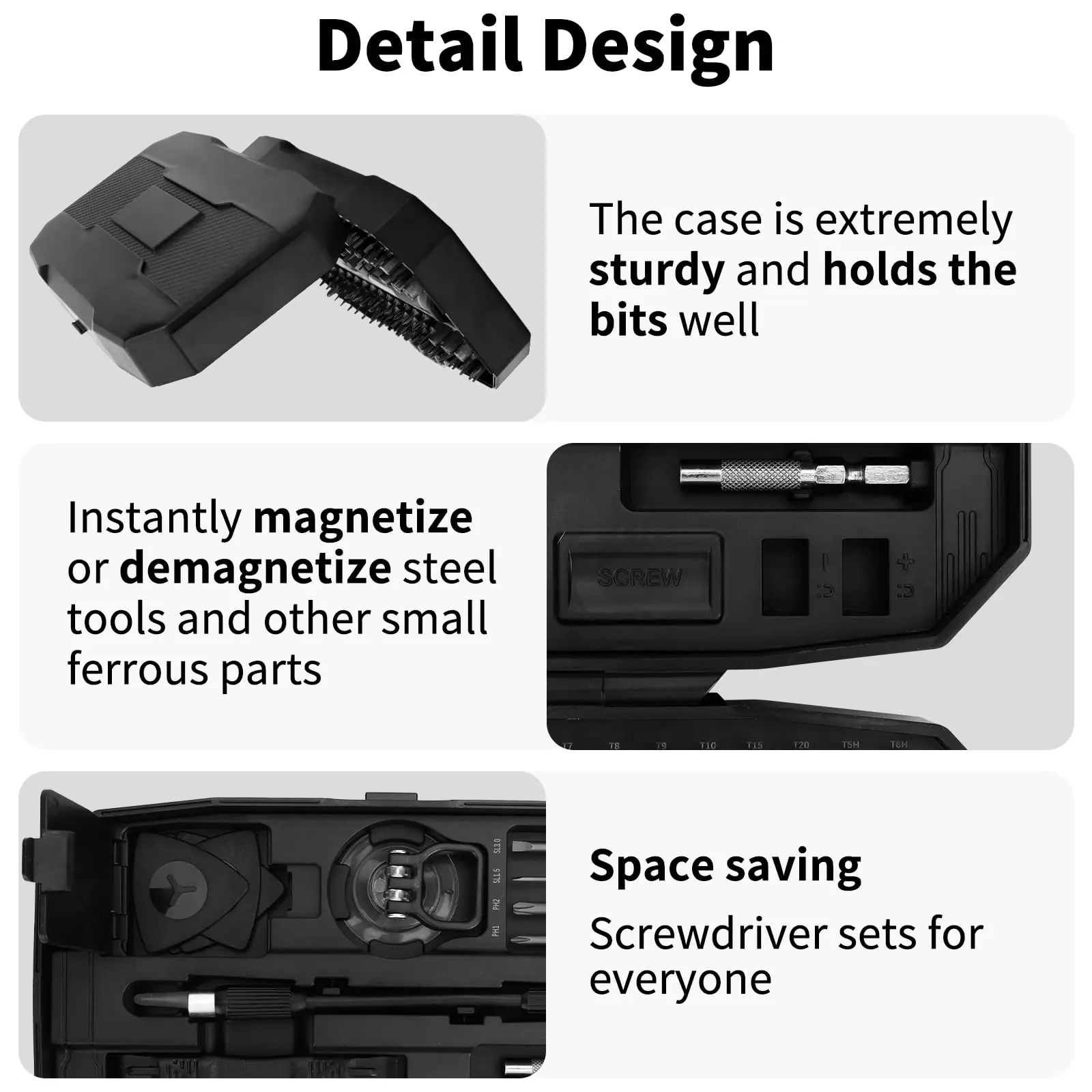 152 in 1 Precision Screwdriver Set Magnetic Bits with Magnetizer Demagnetizer Tool for iPhone Macbook PC PS5 Manual Repair Kit