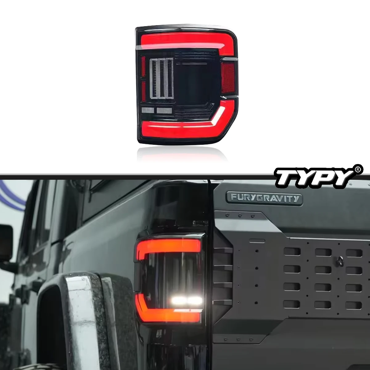 

TYPY новый светодиодный задний фонарь, обновленный, модифицированный для Jeep Gladiator, задний фонарь 2019-2025, задний фонарь с динамическим сигналом, автоаксессуары