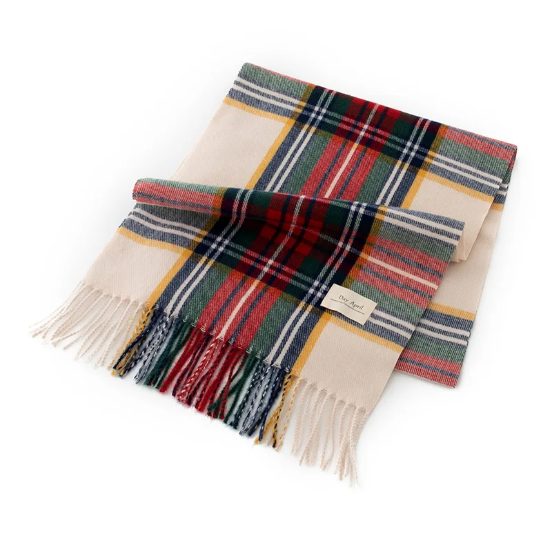 Christmas Red Plaid Winter Female Lattice Imitation Cashmere Scarf Autumn And Winter Thick Fashion Warm Wild Scarf Shawl