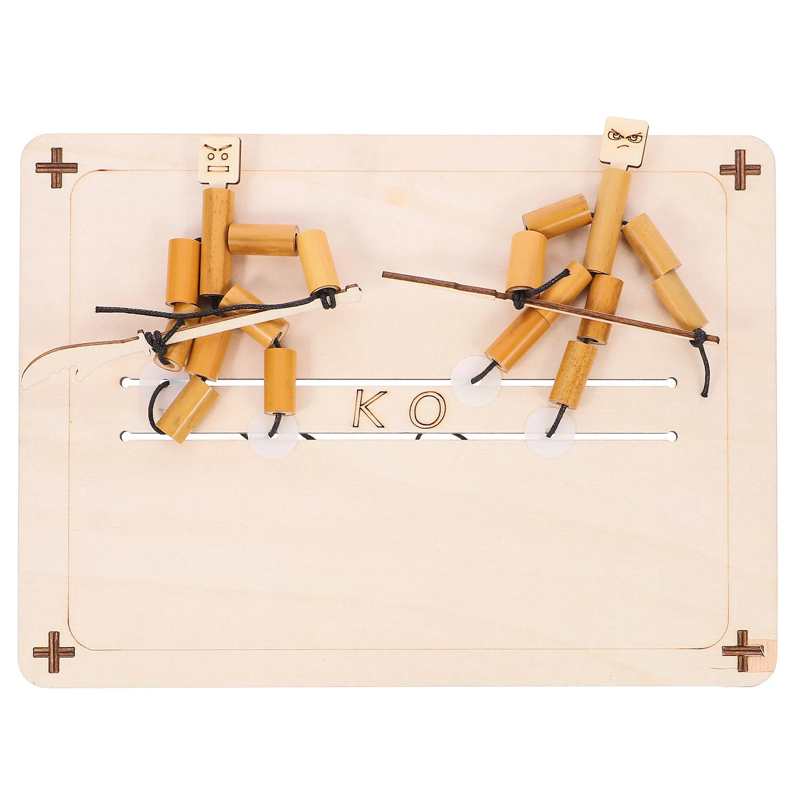 

Набор для игры в бамбуковых куколках: интерактивная соревновательная игра для двух игроков, полный комплект с деревянным столом для битвы