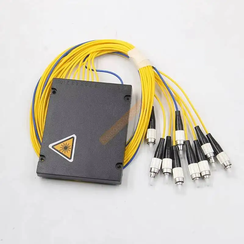 1x8 PLC Fiber Optic Splitter FC/UPC SM Single-Mode FC/UPC Connector 1*8 ABS Box Type Coupler Splitter PLC Optical Splitter Box