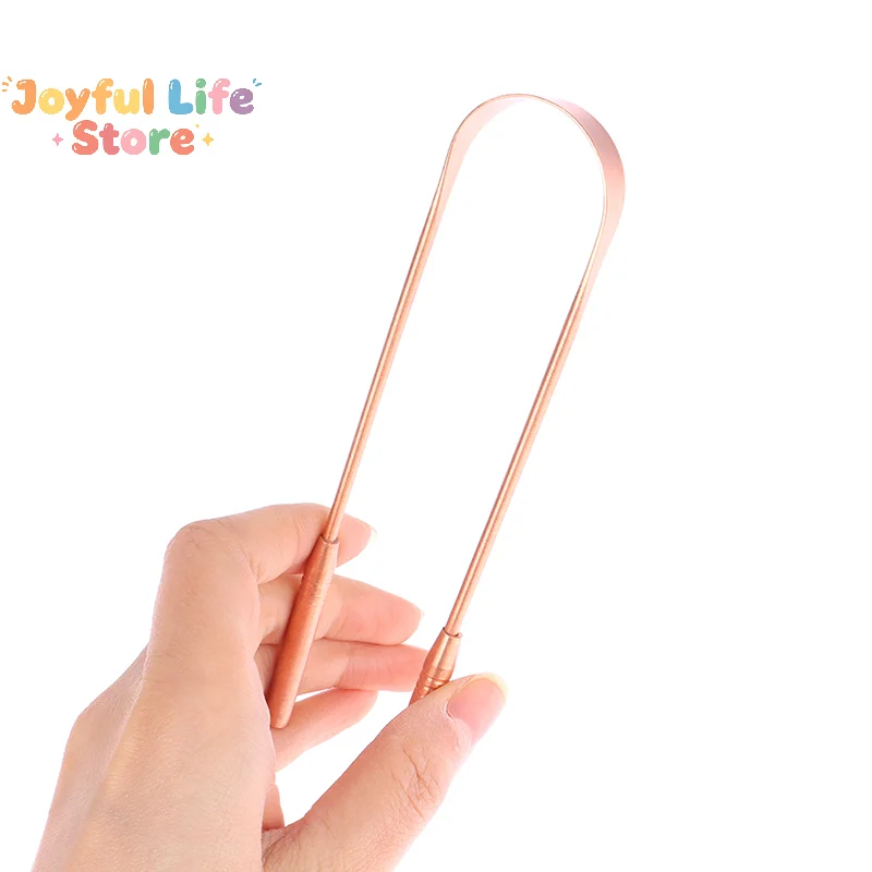Hot 1Pc Copper Tongue Scraper Cleaner Scraper  Toothbrush Dental Oral Care Hygiene Health Care Tool For Men Women