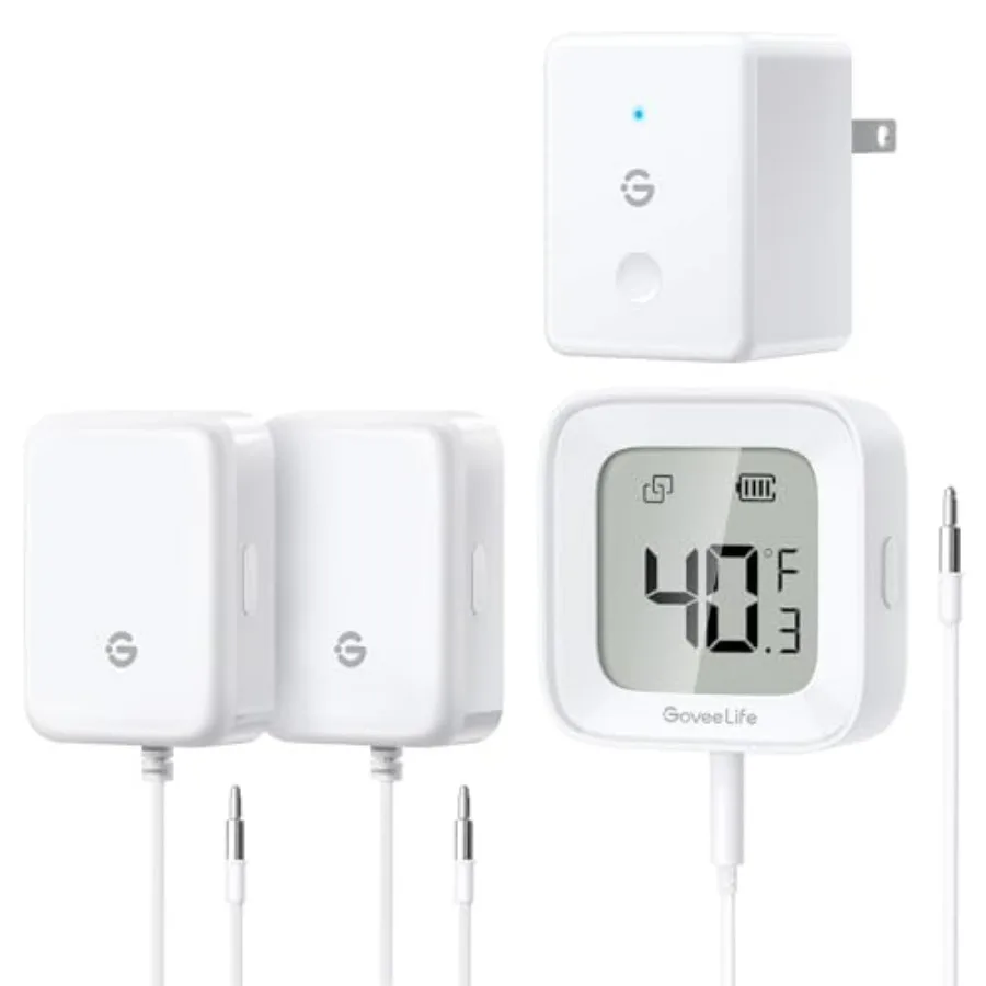 Refrigerator Freezer Thermometer Bluetooth Temperature Sensor with Alarm, Smart APP Alerts for Fridge/Freezer/Pool/Tub