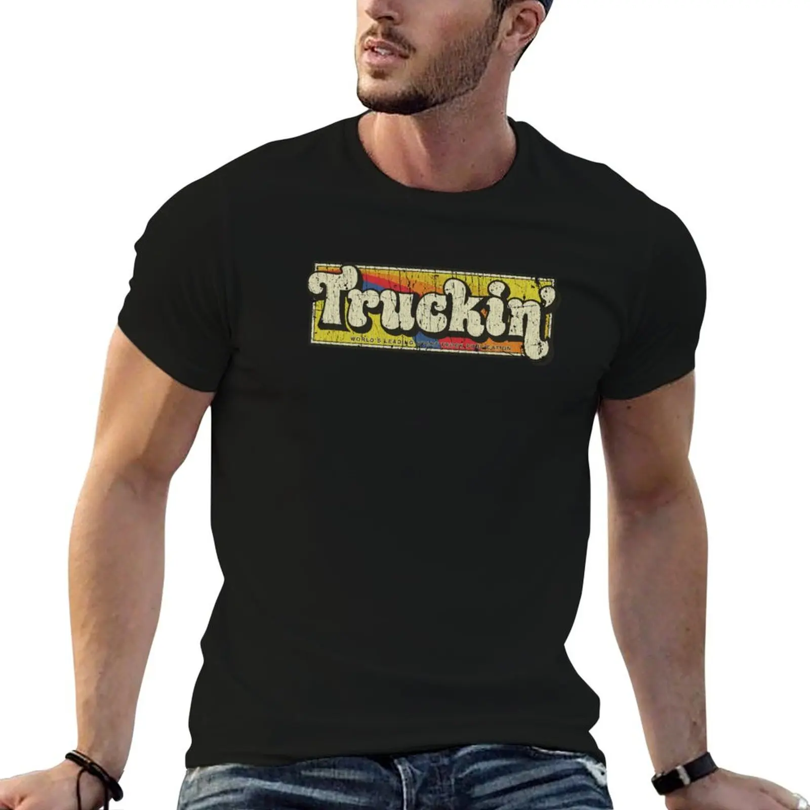

man shirts t anime Magazine shirt for man plain T-Shirt Truckin’ 1975 t