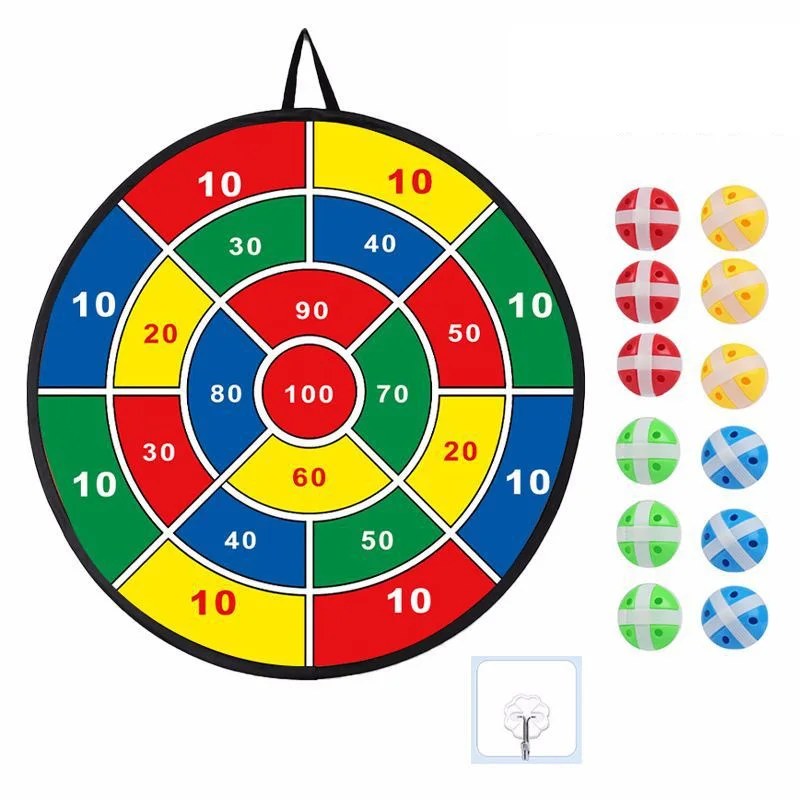 12 Ball Children Sticky Ball Dart Plate Set Large Size 66cm Target Indoor and Outdoor Parent Child Interactive Party Game Toys