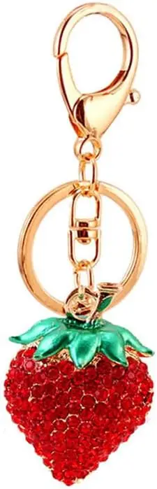 

One Pack Cute Fruit Strawberry Car Charm Key Chain Bag Clasp Holder Holder Charm Gift Gift For