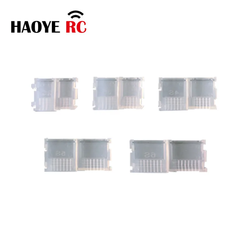 Haoye 10 pcs Batterie ausgleich Kopfschutz/Drahts chutz ab Schnalle/Stecker und Aus stecker Assistent 2-6s weiß gelb rc Zubehör