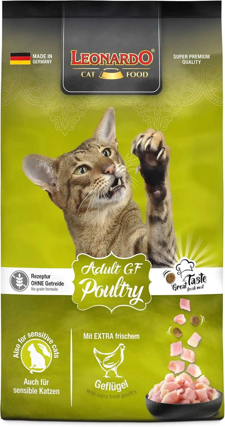 EONARDO Adult GF Geflügel [7,5kg] Katzenfutter |   Getreidefreies Trockenfutter für Katzen |   Alleinfutter für Erwachsene