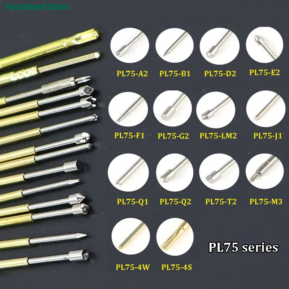 10PCS PL75 series PL75-A2 B1 D2 E2 F1 G2 J1 LM2 Q1 Q2 T2 M3 4W 4S PCB Scalable Spring Test Probe Pogo Pin Connector