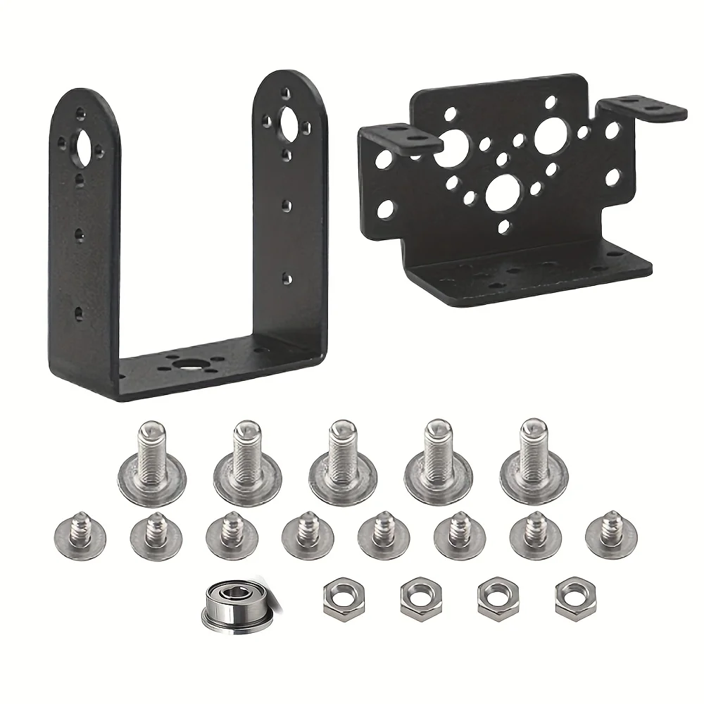 Aluminium Pan Tilt Servo Mount Bracket for MG995 MG996R S3003 U-Shaped L-Shaped Steering Gear Bracket Robot Car Boat