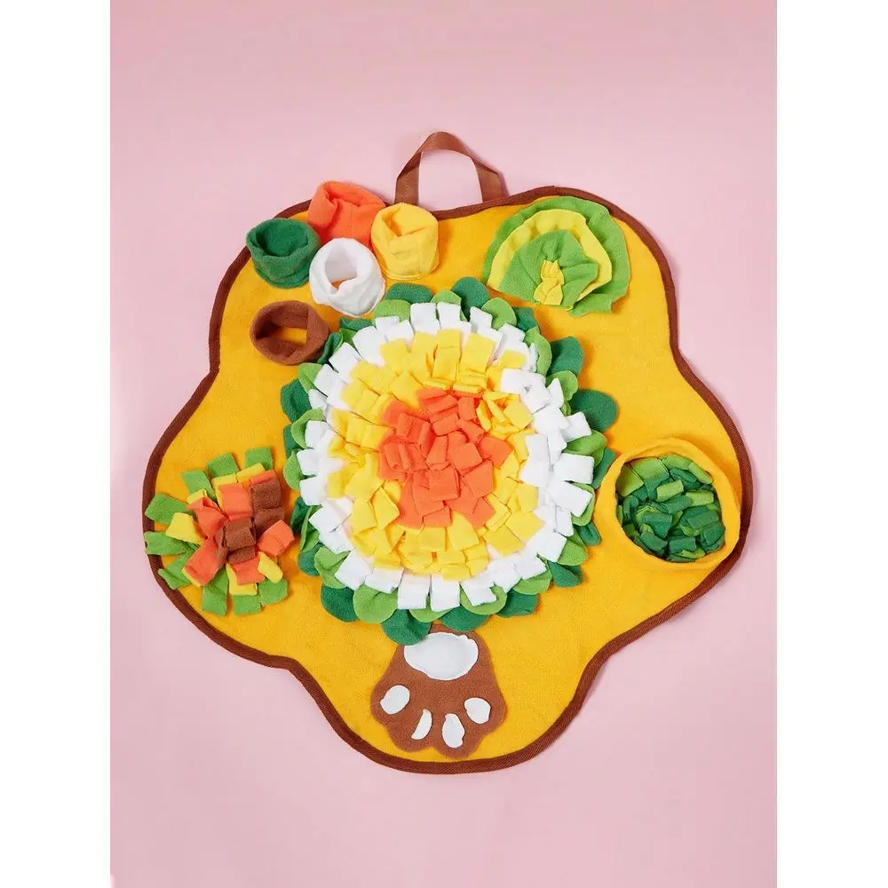 

Flower Shaped Pet Snuffle Mat, Slow Feeder Mat For Dogs, Small Medium Breed Training Feeding Mat For Sniffing Skill