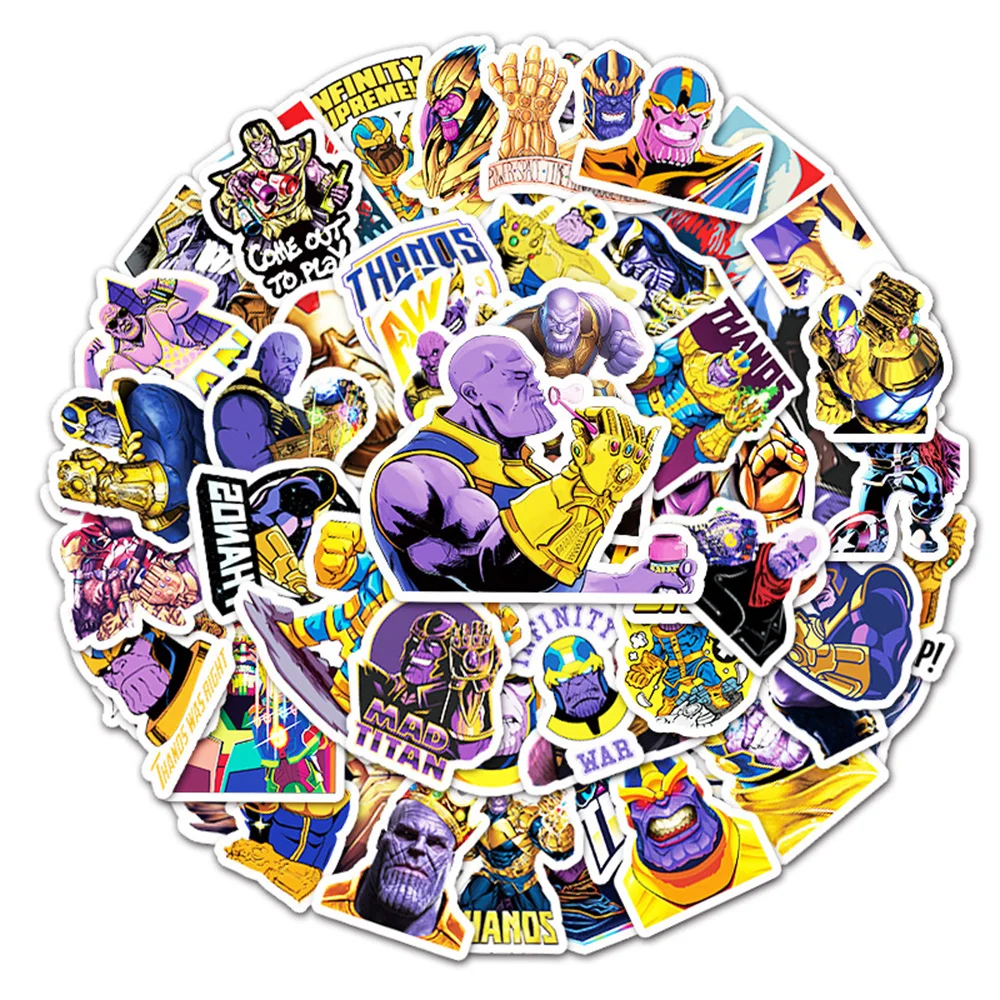 10/30/51PCS Disney Super Villains Thanos Cartoon Stickers DIY Laptop Luggage Skateboard Graffiti Decals Fun for Kid Toys